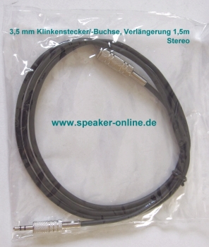 3,5mm Stereo-Klinkenverlängerung 1,5m