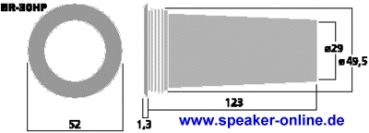 Bassreflexrohr BR-30HP