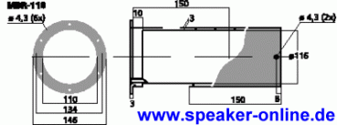 Bassreflexrohr MBR-110