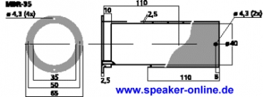 Bassreflexrohr MBR-35