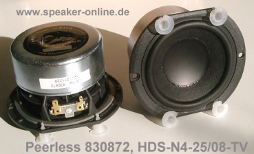 1Paar HDS-N4-25/08TV, Peerless 830872 Auslauftyp/Industrierestposten