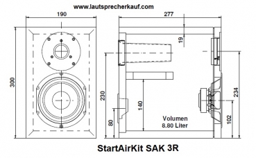 SAK-3R - StartAirKit Lautsprecherbausatz- Einzelstück
