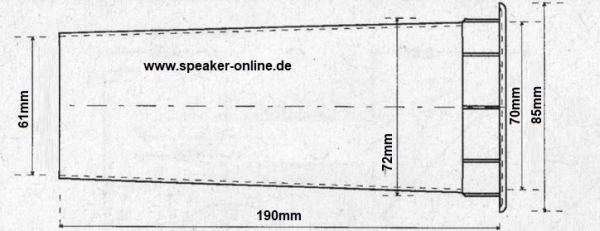 BR70 Bassreflexrohr