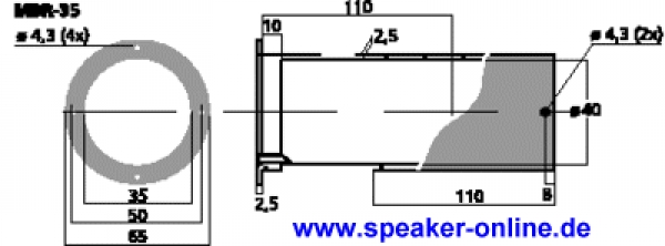 Bassreflexrohr MBR-35