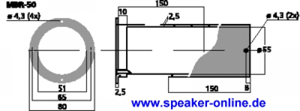 Bassreflexrohr MBR-50
