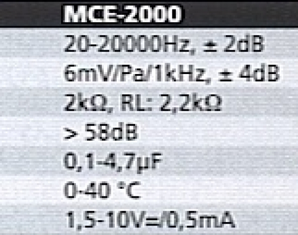mce2000 Daten