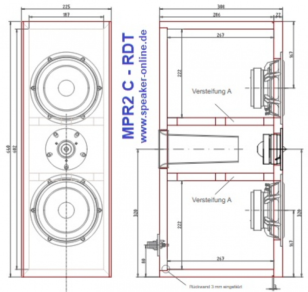 MPR2C-RDT Lautsprecherbausatz